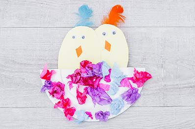 Tissue paper chicks