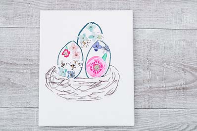 Paper flower egg collage