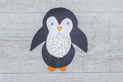 Marshmallow penguin craft