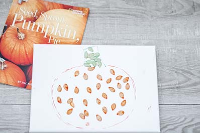 Pumpkin seed art activity