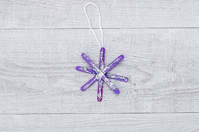 Sparkly snowflake craft