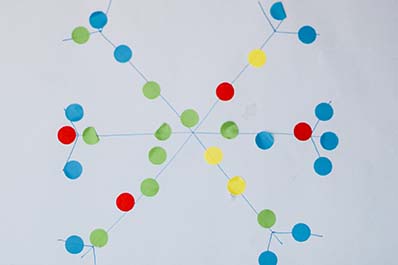 Dot sticker snowflake